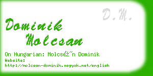 dominik molcsan business card